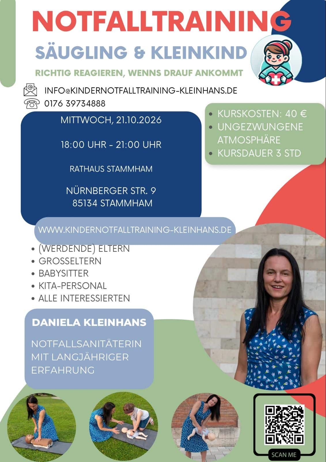 Notfalltraining für Säuglinge und Kinder am 21.10.2026